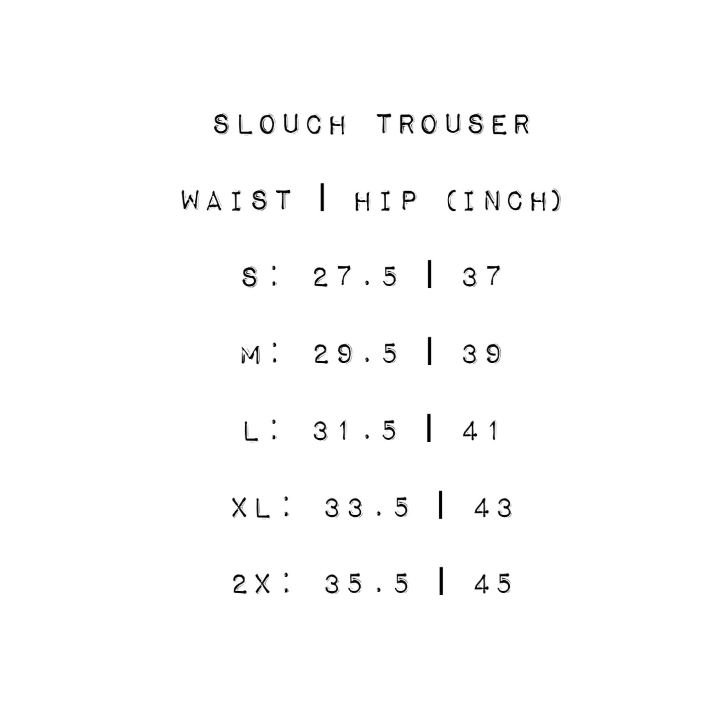 SLOUCH trousers