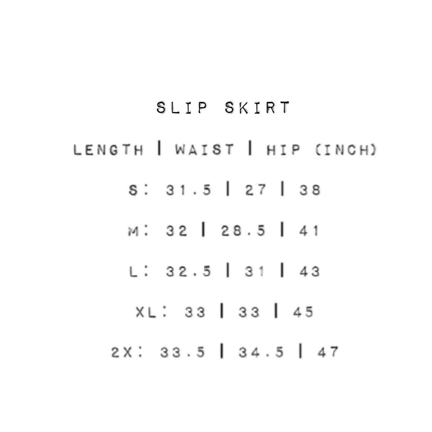 SLIP skirt