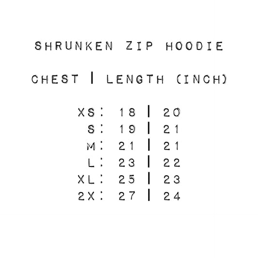 SHRUNKEN ZIP hoodie black