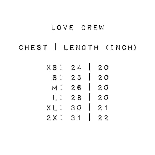 LOVE crew charcoal heather