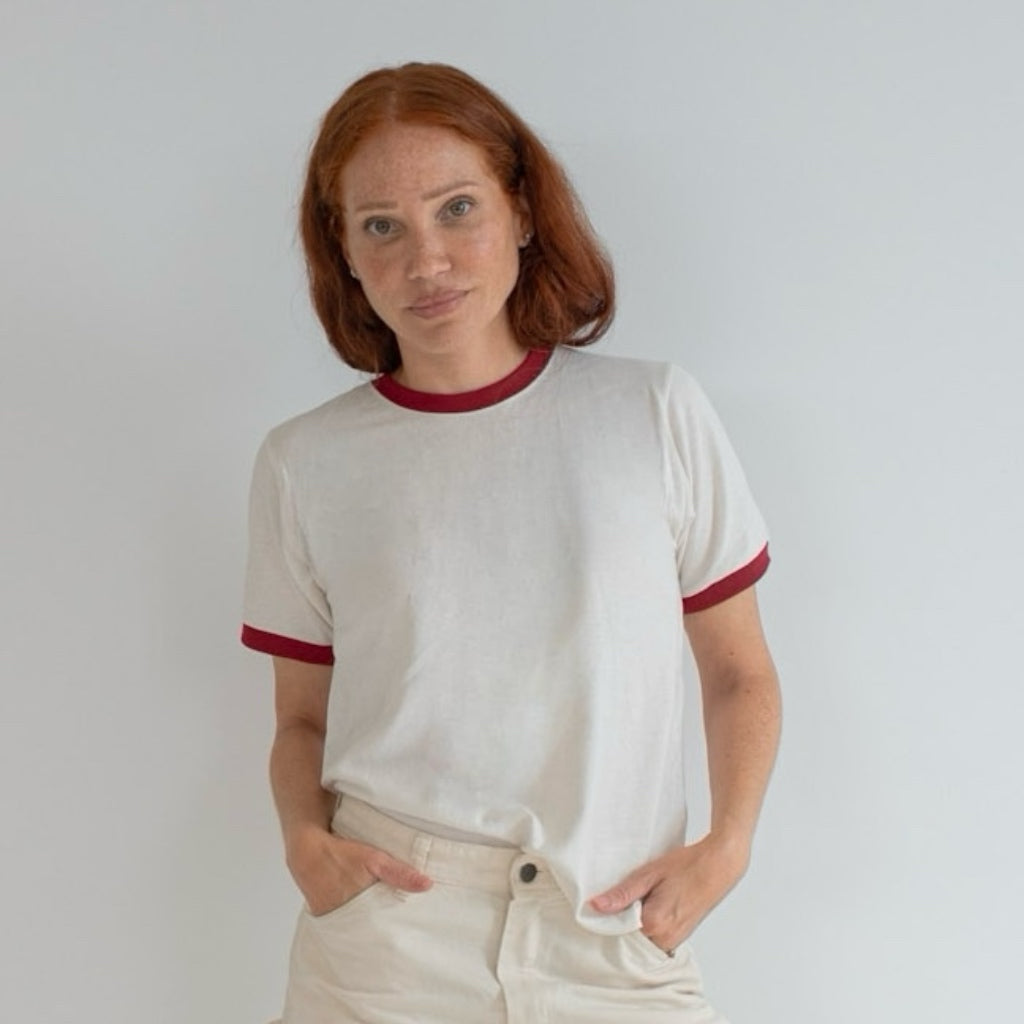 RINGER t vintage white/red